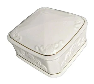 Paul Sebastian PS white porcelain limited edition gold trim trinket box 1996 - Picture 1 of 6