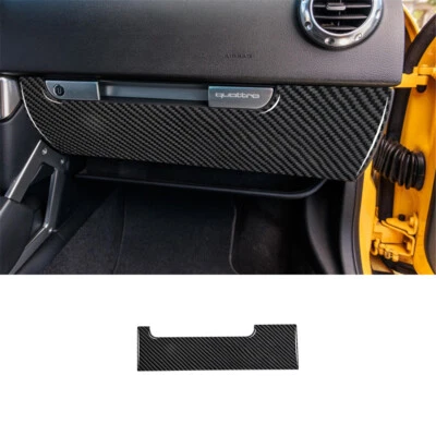 Cubierta de panel de guantera de pasajero de fibra de carbono para Audi TT 8N 2001-2006 Foto 1 de 4