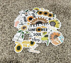 30- Pack Sunflower Stickers Cute Waterproof Sunflower Sticker laptop waterproof