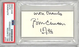 BILL CLINTON SIGNED CUT SIGNATURE PSA DNA 84410086 POTUS 42 IN OFFICE SIGNATURE - Picture 1 of 1