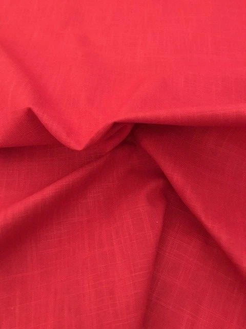 Red Basic Cotton Linen Fabric BY THE YARD Covington - Image 1 of 4