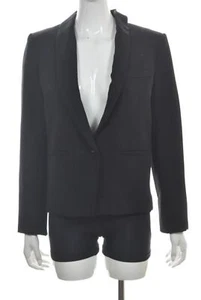 J Crew Womens JAcket Size 10 Black Solid Blazer Long Sleeve Wool - Picture 1 of 5