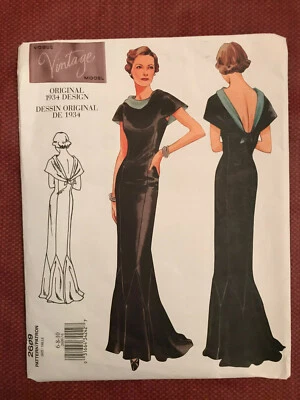 Vogue Sewing Pattern  OOP 2609 Sz 6-10, Original Design 1934 Misses' Dress New - Image 1 of 2