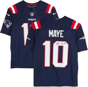 Maglia Drake Maye New England Patriots firmata autentica Nike Limited fanatici - Foto 1 di 1