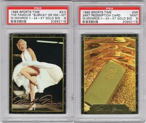 1995 Sports Time MARILYN MONROE II 24kt. Gold Signature with Redemption #3 PSA 8 - Picture 1 of 2