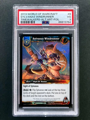 PSA 3 Sylvanas Windrunner Foil Alt Art 2013 WoW TCG Timewalkers Heroes 8/30 - Image 1 of 2
