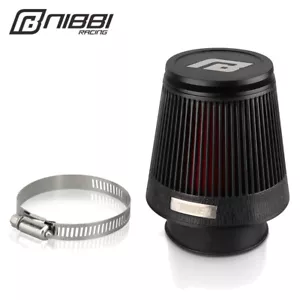 NIBBI 48mm Motorcycle Performance Pod Air Filter Round Intake Cone Straight Neck - Picture 1 of 8