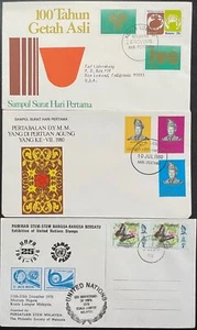Malaysia #188-190,#204-6 2 FDC + Selangor #130(2) on Uncancel cover*d - Picture 1 of 1