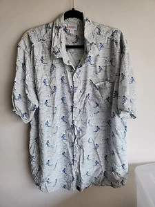 LuLaRoe Button All Over Print  Men's  100 % Rayon Shirt Size 2XL - Picture 1 of 8