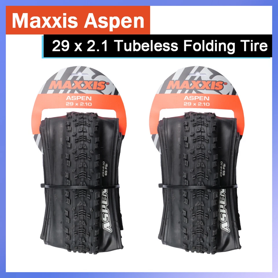 2 Pcs MAXXIS ASPEN Mountain Bike Vacuum Anti Puncture Tubeless Bike Tire 29x2.1 - image 1 of 3