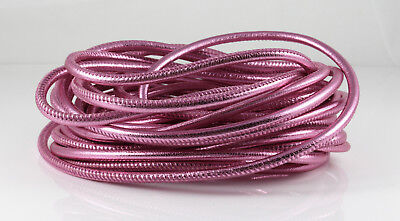 20 Cm Nappalederband Desbastada Pink Metalizado 4 Mm Fabrican Pulsera • 1.99€