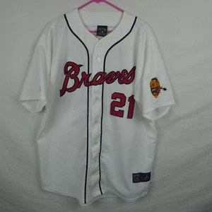 Camiseta de béisbol majestuosa colección Warren Spahn Cooperstown de los Atlanta Braves 21 - Imagen 1 de 8