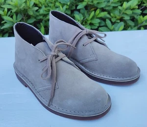 Clarks NWT Leather Ankle boots Acre Bridge 7 M NWT Lace Up Sand Beige No Box - Picture 1 of 7