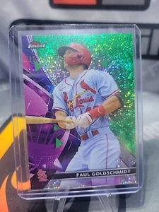 Paul Goldschmidt 2021 Topps Finest Green Speckle Refractor #/125 - Picture 1 of 3