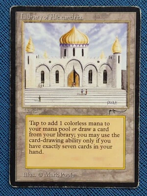 MTG 1x Library of Alexandria HP Arabian Nights Magic the Gathering Reserved List - Image 1 of 4