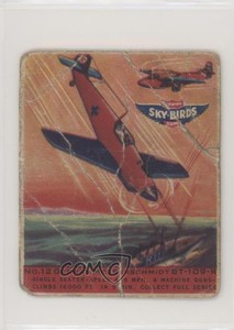 1941 Goudey Sky-Birds Chewing Gum R137 German Messerschmidt BT-109-R #12 0e3