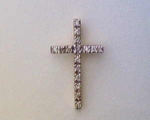 DIAMANTKREUZ (14 kt Gelbgold) mit (0,15 ct. Gesamtdiamantgewicht) / - Bild 1 von 1