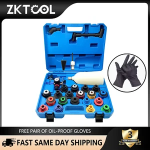 24pcs Car Truck Engine Oil Filler Funnel Filling No-Spill Tool Kit With Adapters - Picture 1 of 16