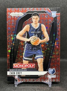 2024-25 Panini Prizm Monopoly ZACH EDEY Rookie FREE PARKING Prizm Grizzlies RC - Picture 1 of 3