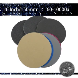 6Inch 150mm Wet And Dry Sanding Discs Sandpaper Hook And Loop Pads Grit 60-10000 - Picture 1 of 6