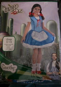 Wizard Of Oz DOROTHY Sequin Dress Up Large Girls 12-14 Halloween Costume Set  - Picture 1 of 2