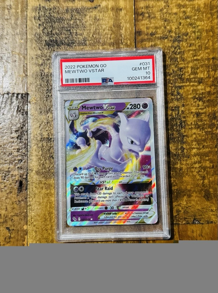 Mewtwo VSTAR - PSA 10 GEM MINT - 2022 Pokemon Go - Full Art - #31 - Image 1 of 1