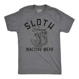 Camisetas divertidas para hombre marca perezosa ropa inactiva animal sarcástico gráfico camiseta - Imagen 1 de 7