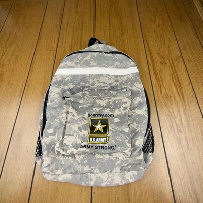 US Army Backpack Camouflage Goarmy.com Army Strong School Bag - Image 1 of 4