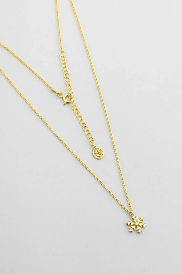 Colar de luxo de ouro amarelo 18k presente feminino feminino novo - Imagem 1 de 4
