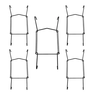 Drahtplatte Aufhänger schwarz Wandbehang flexibel Feder Kunst Dekoration 5er Pack - Bild 1 von 13