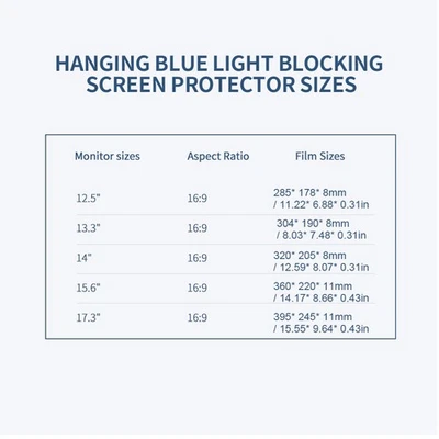 For 17.3'' Laptop Laptop Screen Protector Hanging Blue Light Blocking Anti-UV AS - Image 1 of 4