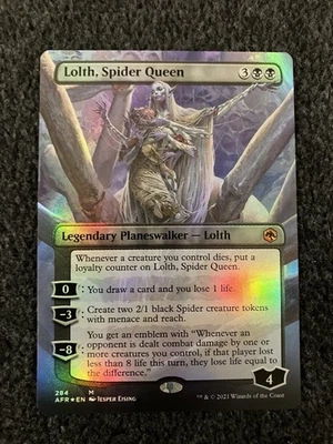 Magic The Gathering MTG - Lolth, Spider Queen (Borderless) Foil - AFR - Image 1 of 2
