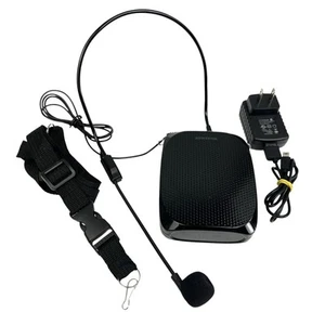 ZOWEETEK Portable Voice Amplifier Rechargeable with Strap Black ZW-Z258 - Picture 1 of 11