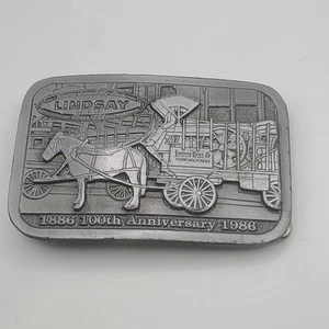 Fibbia cintura fattoria vintage Lindsay Bros anniversario diligenza - Foto 1 di 8