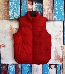 Men's Hawke & Co Performance Down Puffer Vest Zip Pockets Sleeveless SMALL Red - Picture 1 of 13
