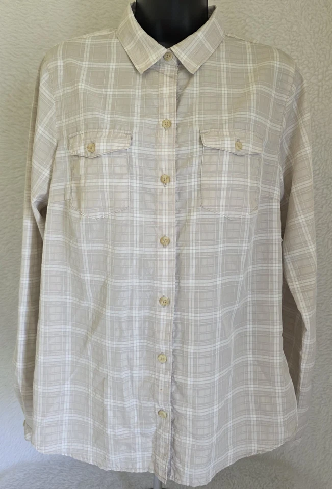 Camisa Top Blusa Eddie Bauer Mujer Talla M Mediana Abotonada Manga Larga Foto 1 de 4