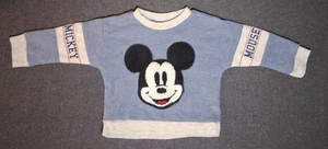 Baby Mickey Mouse 0-3 months Shirt Top Long Sleeves with Patch on Front - Picture 1 of 7
