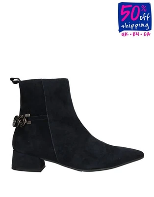 RRP€244 MARIAN Leather Suede Ankle Boots US6 UK3 EU36 Blue Square Heel - Image 1 of 4