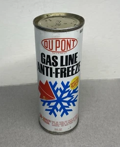 vintage Dupont unopened 8 oz tin can Gas line Anti freeze, great graphics, color - Picture 1 of 11
