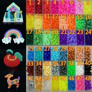 B 1000pcs 5mm Hama Beads Perler Beads Craft Pegboard EVA DIY Activity Fuse Beads - Picture 1 of 13