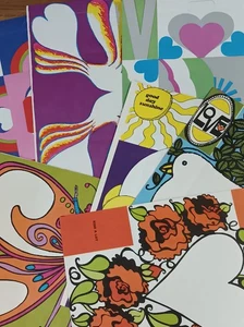 Vintage 1960's Pop Art Fold-A-Note Stationary Sheets, 7 Designs Total of 28 - Picture 1 of 6