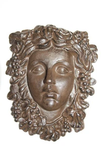 Victorian Face,heavy Wall Hanging, Garden Decor, Gargoyle,patio,deck F-13B - Picture 1 of 10