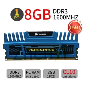 Corsair 8GB DDR3 1600MHz PC3-12800 CL10 240Pin Desktop PC Arbeitsspeicher RAM DE - Bild 1 von 5