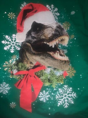 Suéter Fifth Sun Feo Navidad Hombre T-Rex Vacaciones Verde L Foto 1 de 3
