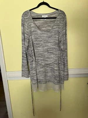 Motherhood Maternity Top Shirt Tunic size XL Gray Tie Front/Back - Image 1 of 4