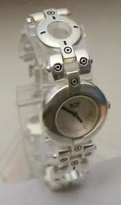 Seltene Damen Junge London klobig Metall Designer Armbanduhr Neu aus altem Lagerbestand 1990er Jahre - Bild 1 von 3