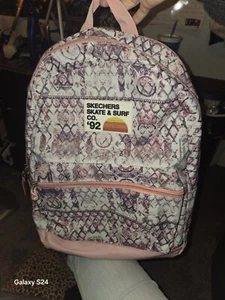 Sketchers Backpack Girls White Pink Multi pack School Bag Laptop - Picture 1 of 16