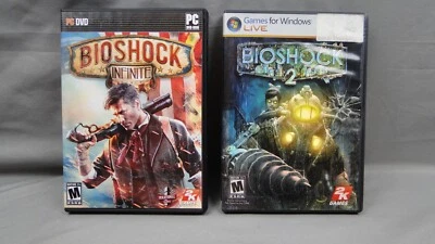 Bioshock Infinite and Biosock 2 PC CD Rom Game Windows Manuals Complete - Image 1 of 4
