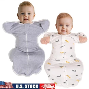Swaddle Up Transition Bag 100 Cotton Baby Sleep Sack 2 Pack Arms Up Swaddler New - Picture 1 of 7