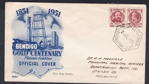 1951 GOLD & RESPONSIBLE G'MENT PREDECIMAL STAMP WIDE WORLD FIRST DAY COVER#51.14 - Picture 1 of 1